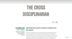 Desktop Screenshot of crossdisciplinarian.wordpress.com