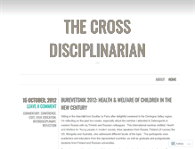 Tablet Screenshot of crossdisciplinarian.wordpress.com