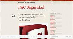 Desktop Screenshot of facseguridad.wordpress.com