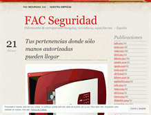 Tablet Screenshot of facseguridad.wordpress.com