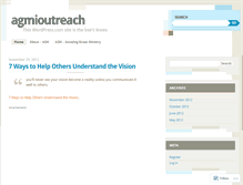Tablet Screenshot of agmioutreach.wordpress.com