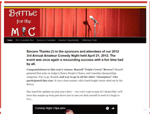 Tablet Screenshot of battleforthemic.wordpress.com