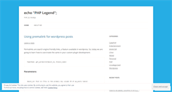 Desktop Screenshot of phplegend.wordpress.com