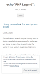 Mobile Screenshot of phplegend.wordpress.com