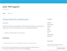 Tablet Screenshot of phplegend.wordpress.com