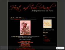 Tablet Screenshot of heartandsoulaward.wordpress.com