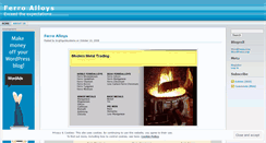 Desktop Screenshot of ferroalloys.wordpress.com