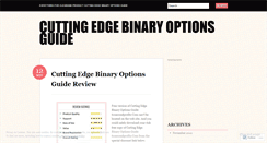 Desktop Screenshot of blogcuttingedgebinary.wordpress.com