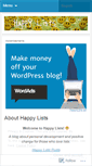 Mobile Screenshot of happylists.wordpress.com