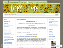Tablet Screenshot of happylists.wordpress.com