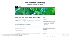 Desktop Screenshot of ohpatience.wordpress.com