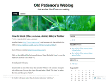 Tablet Screenshot of ohpatience.wordpress.com