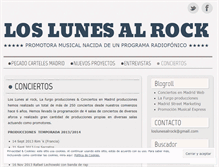 Tablet Screenshot of loslunesalrock.wordpress.com