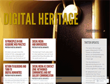 Tablet Screenshot of digitalheritage.wordpress.com