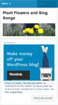 Mobile Screenshot of plantflowersandsingsongs.wordpress.com