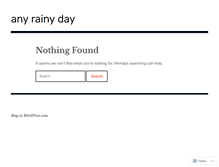 Tablet Screenshot of anyrainyday.wordpress.com