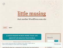 Tablet Screenshot of littlemusingthoughts.wordpress.com