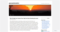 Desktop Screenshot of apexwebmarket.wordpress.com