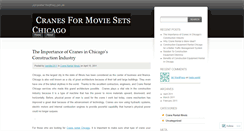 Desktop Screenshot of cranesformoviesetschicago.wordpress.com