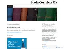 Tablet Screenshot of bookscompleteme.wordpress.com