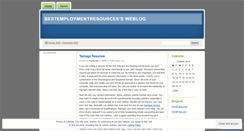 Desktop Screenshot of bestemploymentresources.wordpress.com
