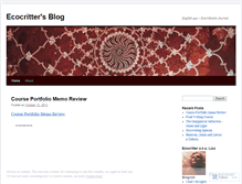 Tablet Screenshot of ecocritter.wordpress.com