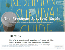 Tablet Screenshot of freshmansurvivalguide.wordpress.com