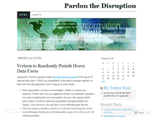 Tablet Screenshot of pardonthedisruption.wordpress.com