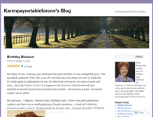 Tablet Screenshot of karenpaynetableforone.wordpress.com