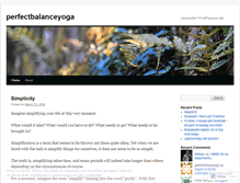 Tablet Screenshot of perfectbalanceyoga.wordpress.com