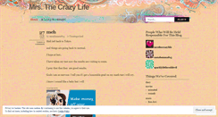 Desktop Screenshot of mrsthecrazylife.wordpress.com