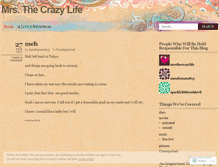 Tablet Screenshot of mrsthecrazylife.wordpress.com