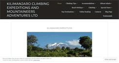 Desktop Screenshot of kilimanjaroexpeditions.wordpress.com