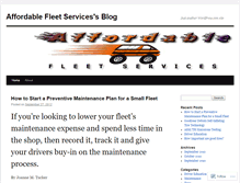 Tablet Screenshot of affordablefleetservices.wordpress.com