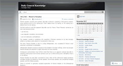 Desktop Screenshot of 365dailyknowledge.wordpress.com