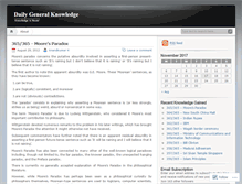 Tablet Screenshot of 365dailyknowledge.wordpress.com