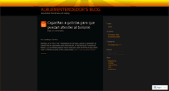 Desktop Screenshot of albuenentendedor.wordpress.com