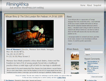 Tablet Screenshot of filmingafrica.wordpress.com