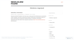Desktop Screenshot of negocjacjeszkolenia.wordpress.com