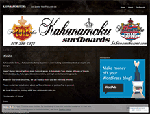 Tablet Screenshot of kahanamokusons.wordpress.com