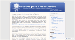 Desktop Screenshot of acordesparadesacuerdos.wordpress.com
