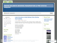 Tablet Screenshot of indianrailwaysbookingpnr.wordpress.com
