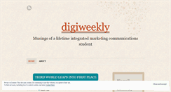 Desktop Screenshot of digiweekly.wordpress.com