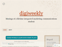Tablet Screenshot of digiweekly.wordpress.com
