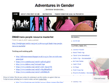 Tablet Screenshot of adventuresingender.wordpress.com