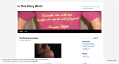 Desktop Screenshot of livininthiscrazyworld.wordpress.com