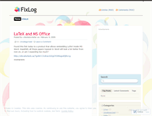 Tablet Screenshot of fixlog.wordpress.com