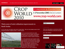 Tablet Screenshot of cropworld.wordpress.com