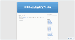 Desktop Screenshot of 403bboondoggle.wordpress.com