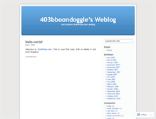 Tablet Screenshot of 403bboondoggle.wordpress.com